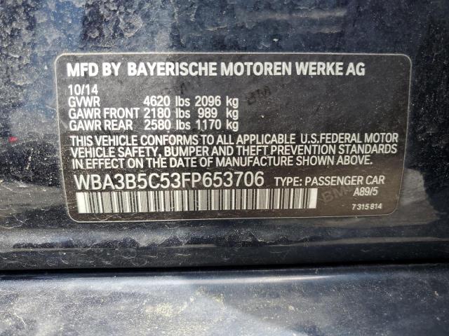 2015 BMW 328 Xi Sulev VIN: WBA3B5C53FP653706 Lot: 56930564