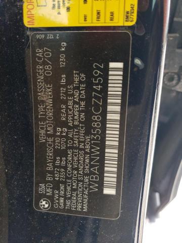 2008 BMW 535 I VIN: WBANW13588CZ74592 Lot: 53516144