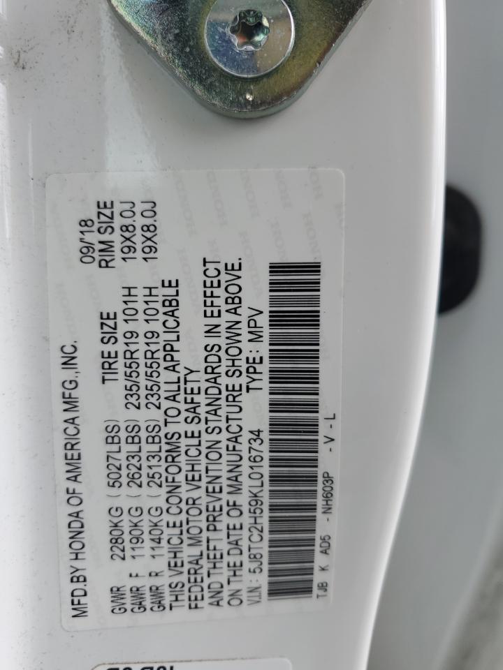 5J8TC2H59KL016734 2019 Acura Rdx Technology