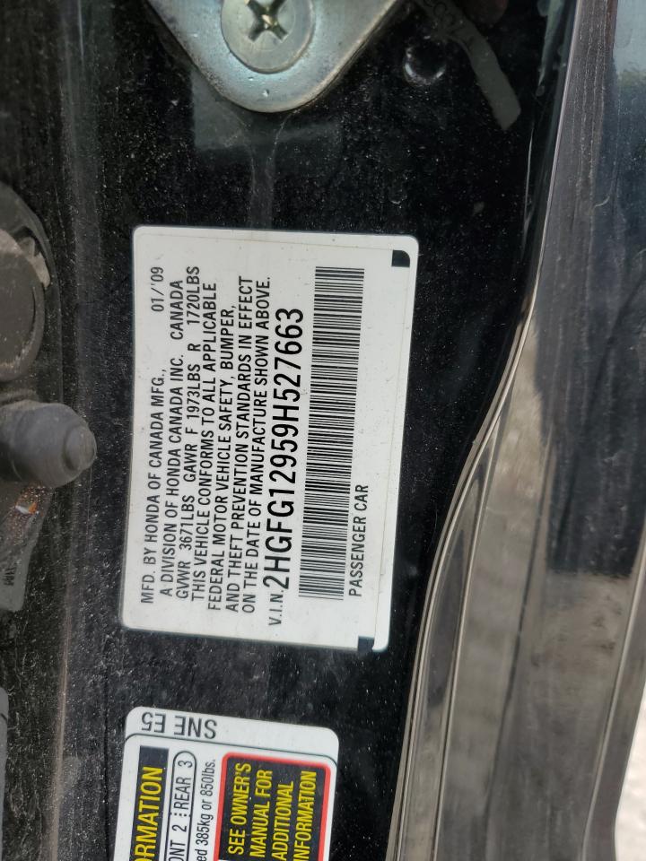 2HGFG12959H527663 2009 Honda Civic Exl