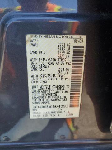 2010 Nissan Pathfinder S VIN: 5N1AR1NB8AC604093 Lot: 56026234