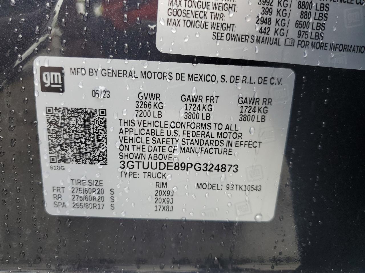 3GTUUDE89PG324873 2023 GMC Sierra K1500 Slt