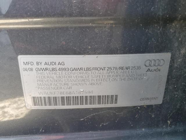 2008 Audi A4 2.0T Avant Quattro VIN: WAUKF78E68A167594 Lot: 55314434