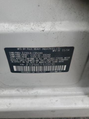 2015 Subaru Impreza VIN: JF1GPAA67F8209190 Lot: 54930814