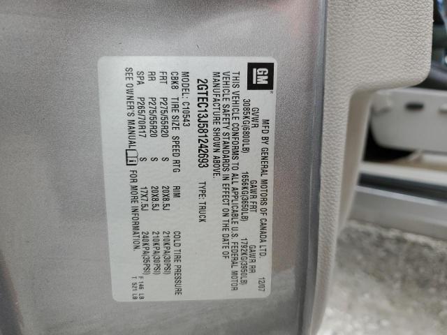 2008 GMC Sierra C1500 VIN: 2GTEC13J581242693 Lot: 55859924