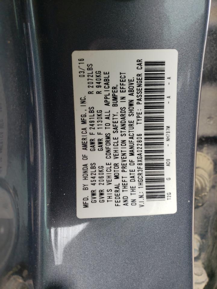 1HGCR3F8XGA022806 2016 Honda Accord Exl