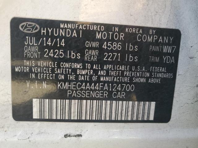 2015 Hyundai Sonata Hybrid VIN: KMHEC4A44FA124700 Lot: 53206554