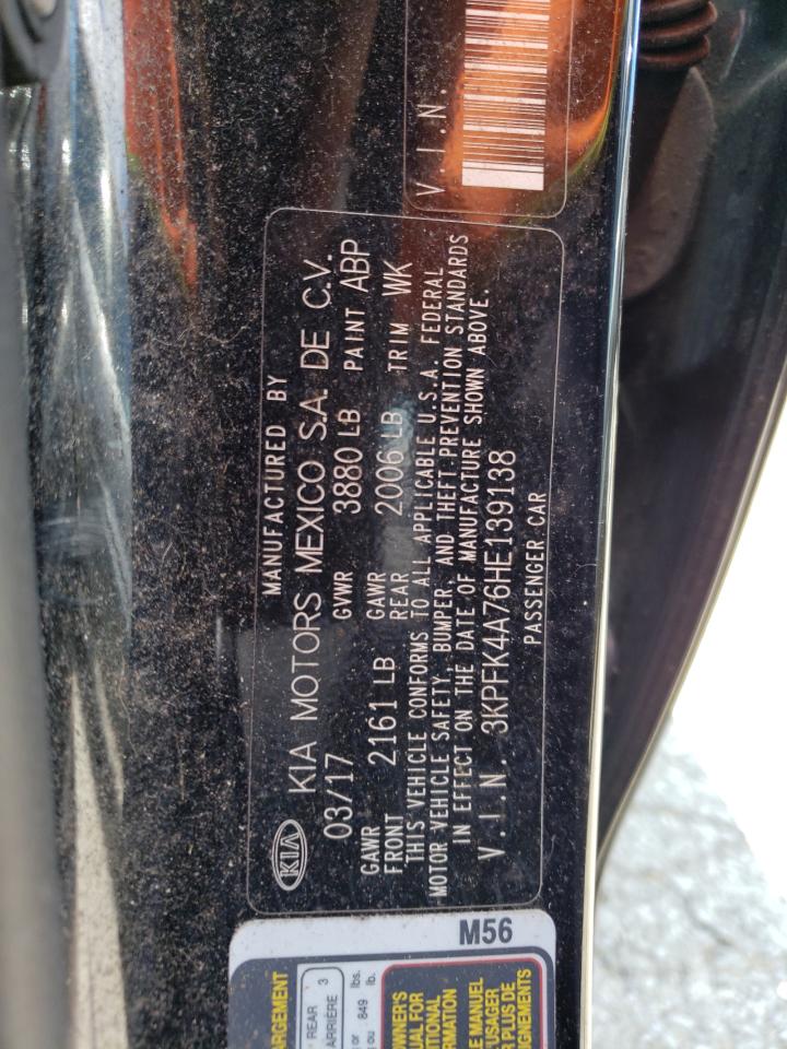 3KPFK4A76HE139138 2017 Kia Forte Lx