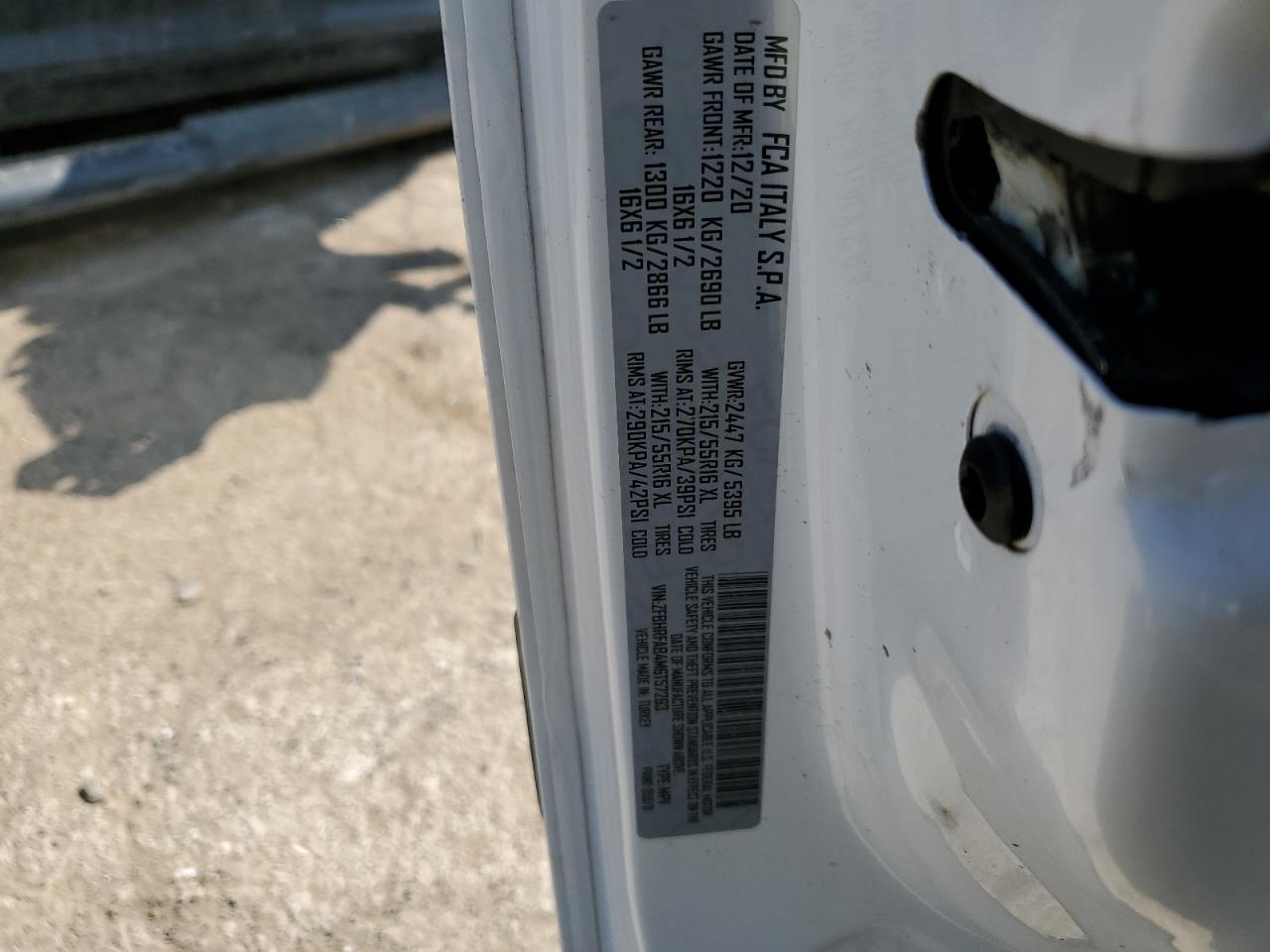 ZFBHRFAB4M6T57263 2021 Ram Promaster City