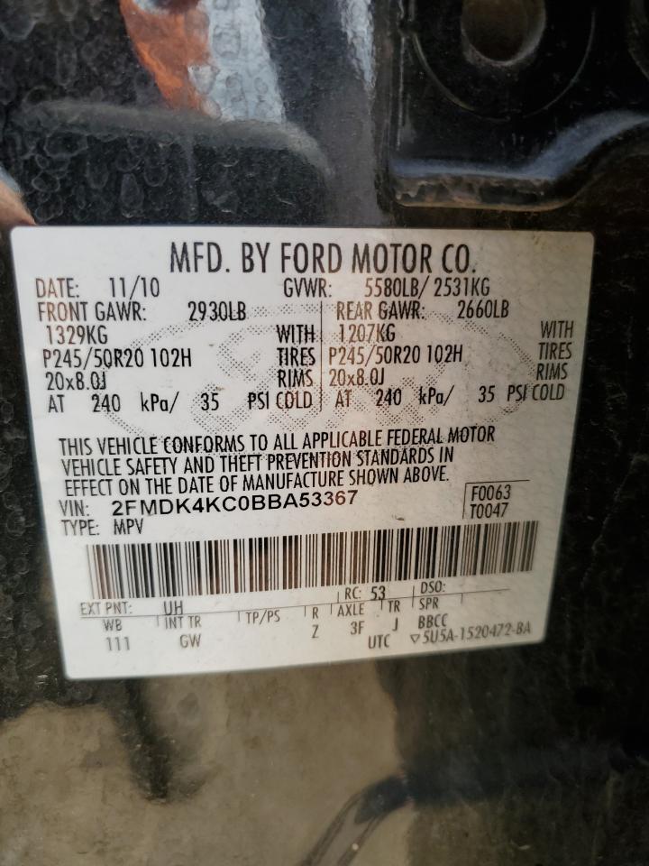 2FMDK4KC0BBA53367 2011 Ford Edge Limited