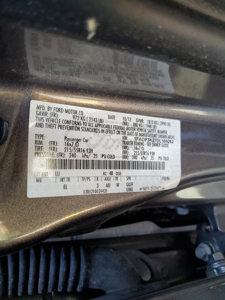 1FADP3K27DL169262 2013 Ford Focus Se