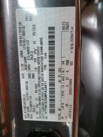 2021 FORD F150 SUPER - 1FTFW1E55MFA34411