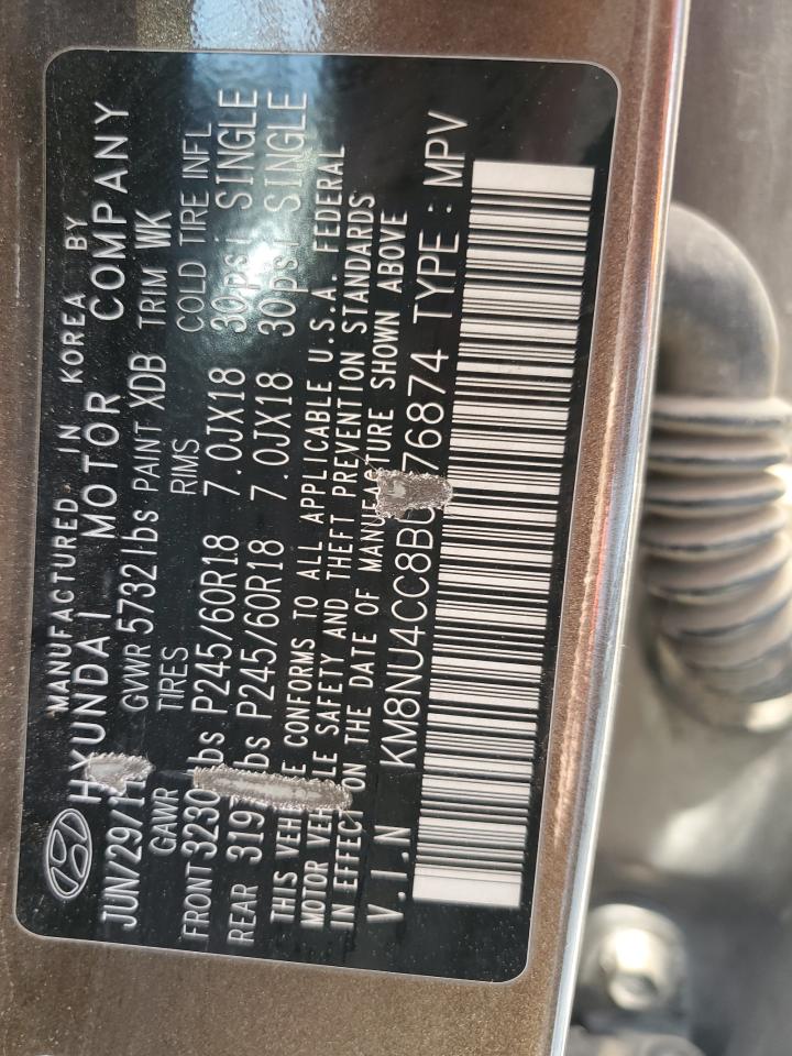 KM8NU4CC8BU176874 2011 Hyundai Veracruz Gls