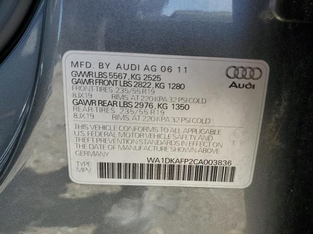 2012 Audi Q5 Premium Plus VIN: WA1DKAFP2CA003836 Lot: 56207134