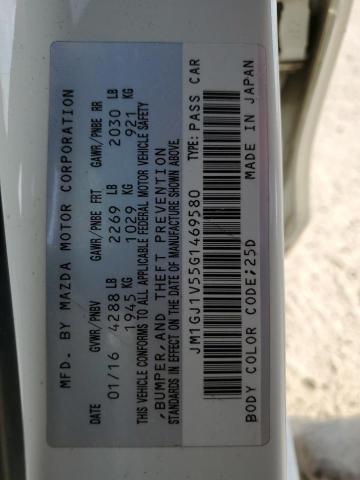 2016 Mazda 6 Touring VIN: JM1GJ1V55G1469580 Lot: 56064524