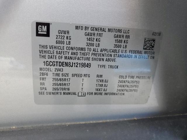 2018 CHEVROLET COLORADO Z - 1GCGTDEN8J1219849