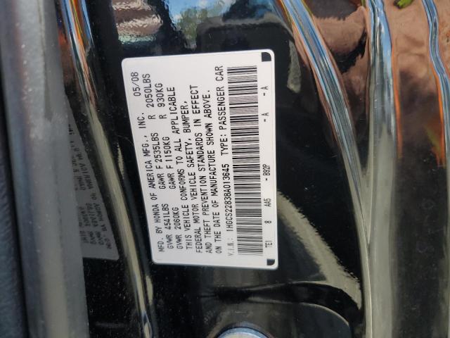 2008 Honda Accord Exl VIN: 1HGCS22838A013645 Lot: 56905964