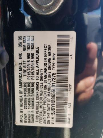 2005 Honda Element Ex VIN: 5J6YH28655L017375 Lot: 56746694