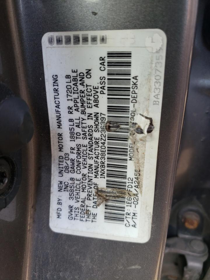 1NXBR38E04Z236397 2004 Toyota Corolla Ce