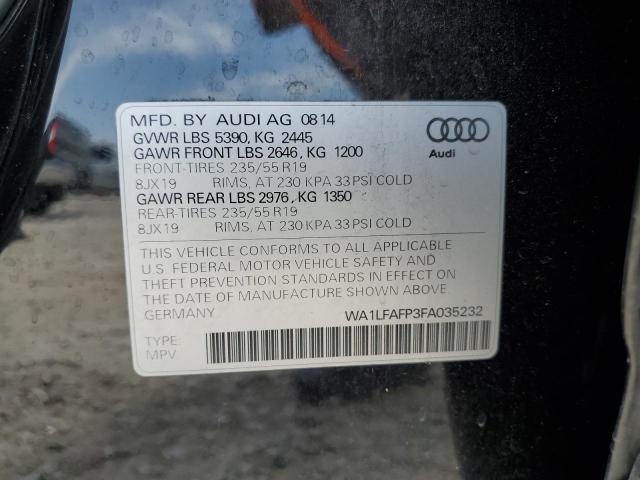 2015 Audi Q5 Premium Plus VIN: WA1LFAFP3FA035232 Lot: 53908004