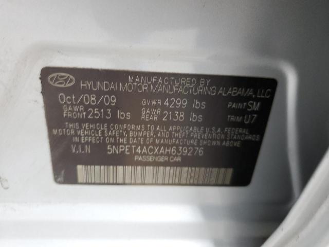 2010 Hyundai Sonata Gls VIN: 5NPET4ACXAH639276 Lot: 56767874