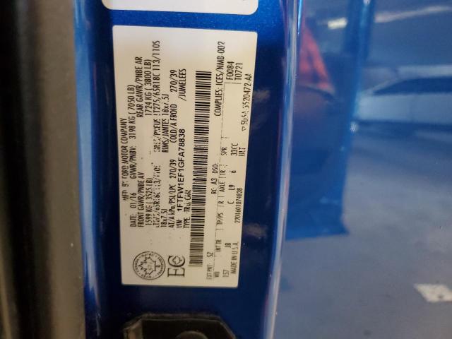 2016 Ford F150 Supercrew VIN: 1FTFW1EF1GFA78838 Lot: 56862004