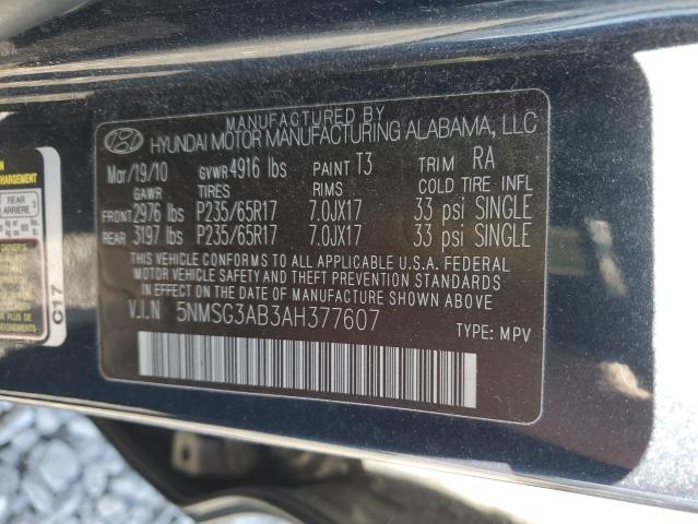 2010 Hyundai Santa Fe Gls VIN: 5NMSG3AB3AH377607 Lot: 56249344