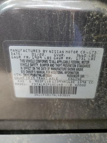 2022 Nissan Kicks S VIN: 3N1CP5BV7NL483854 Lot: 54362224