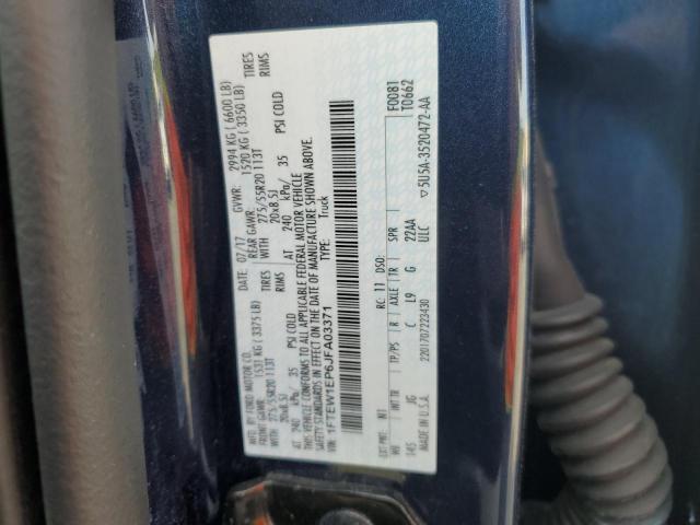 2018 Ford F150 Supercrew VIN: 1FTEW1EP6JFA03371 Lot: 54638694