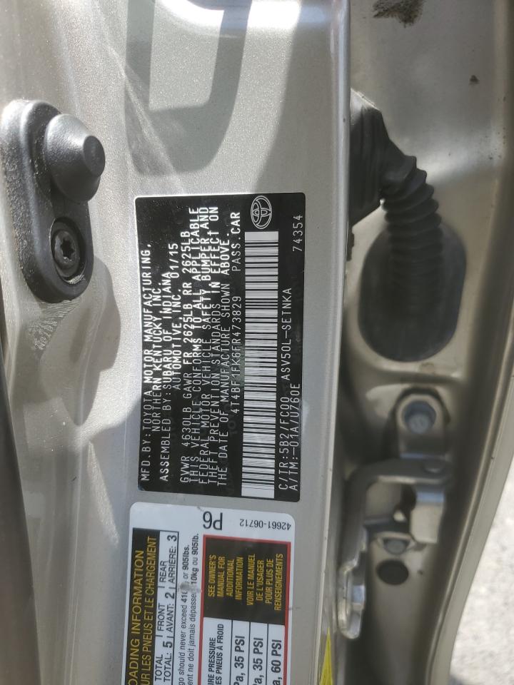 4T4BF1FK6FR473829 2015 Toyota Camry Le
