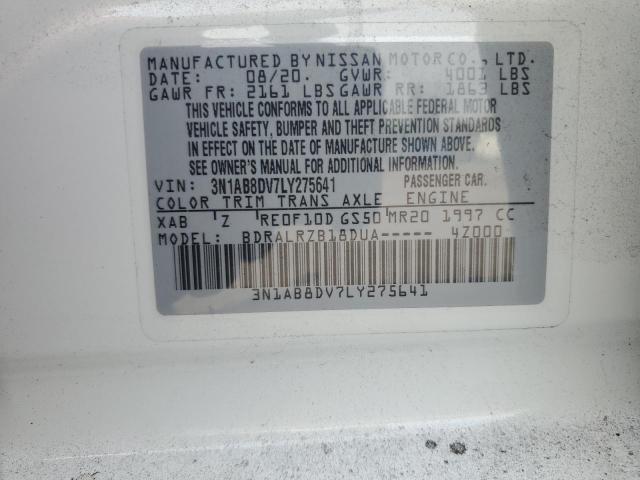 2020 Nissan Sentra Sr VIN: 3N1AB8DV7LY275641 Lot: 54828744