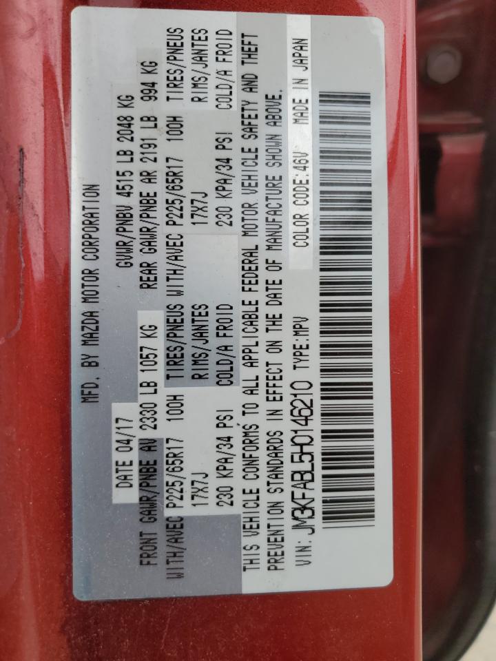 JM3KFABL5H0146210 2017 Mazda Cx-5 Sport