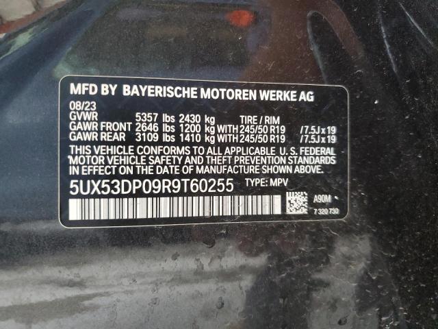 2024 BMW X3 xDrive30I VIN: 5UX53DP09R9T60255 Lot: 56315964