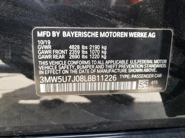 2020 BMW M340I VIN: 3MW5U7J08L8B11226 Lot: 54402324