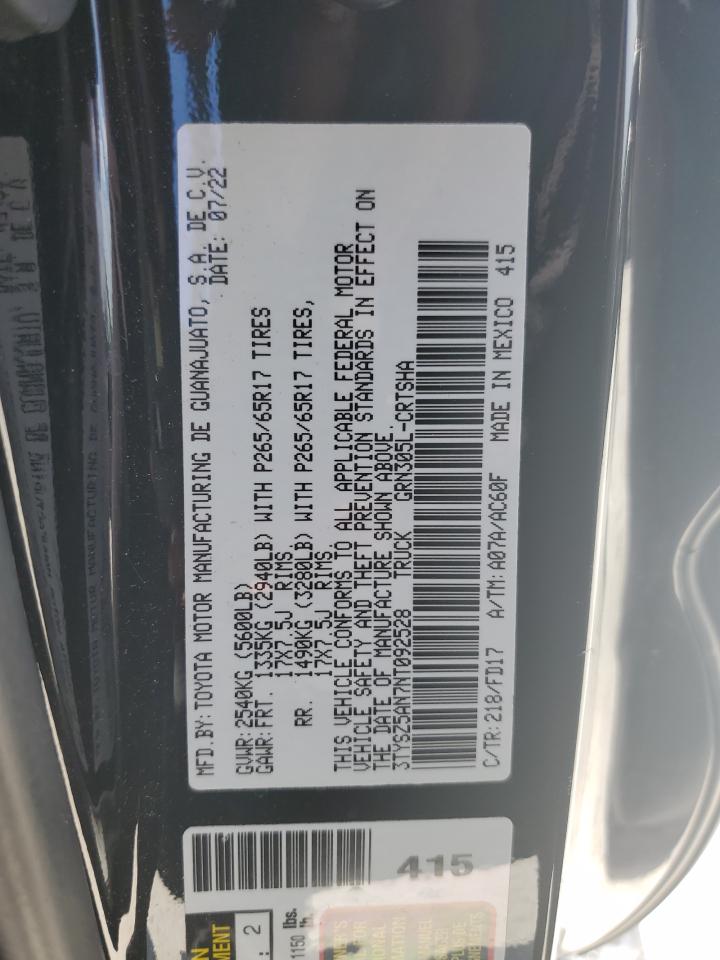 3TYSZ5AN7NT092528 2022 Toyota Tacoma Access Cab