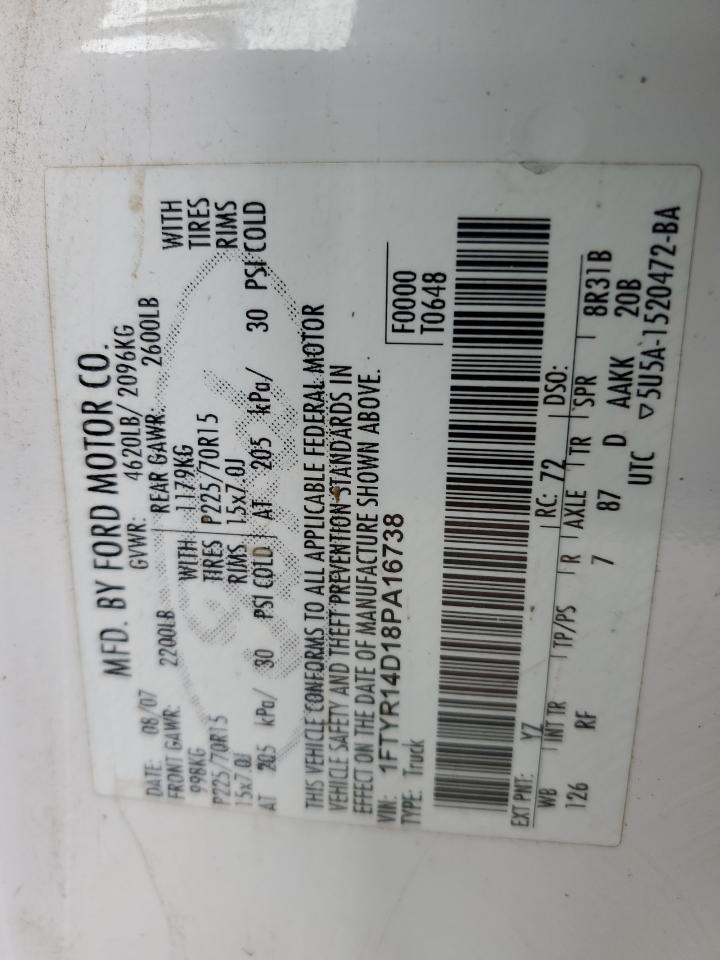 1FTYR14D18PA16738 2008 Ford Ranger Super Cab