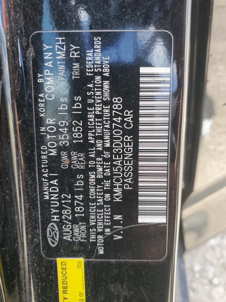 KMHCU5AE3DU074788 2013 Hyundai Accent Gls