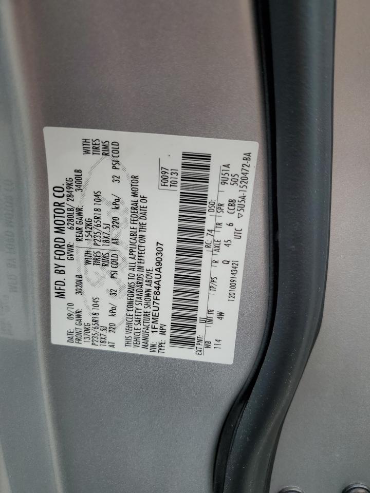 1FMEU7F84AUA90307 2010 Ford Explorer Limited