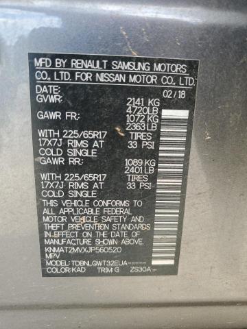 2018 Nissan Rogue S VIN: KNMAT2MVXJP560520 Lot: 54245374