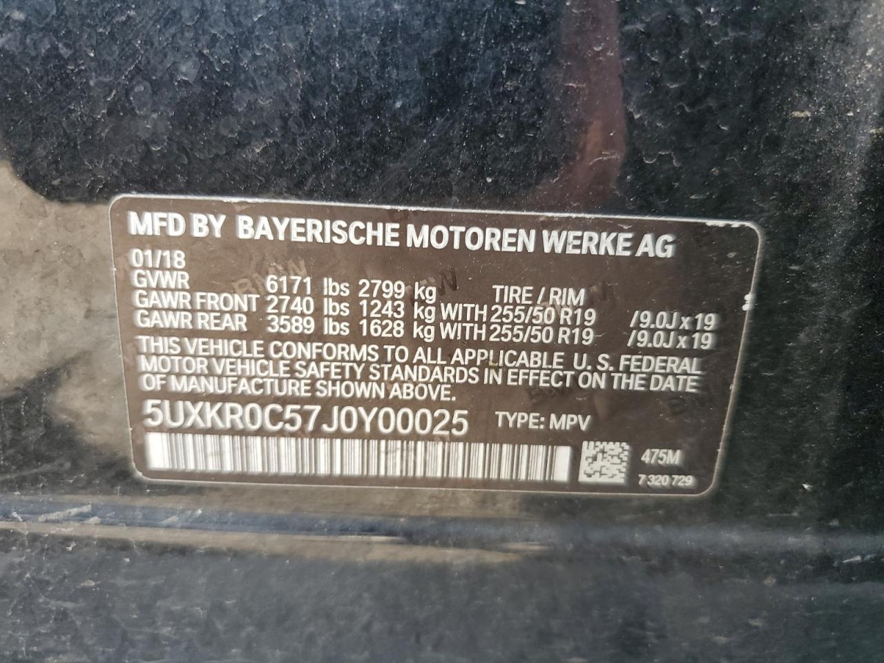 5UXKR0C57J0Y00025 2018 BMW X5 xDrive35I