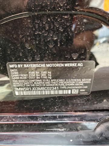 2021 BMW 330I VIN: 3MW5R1J03M8C02341 Lot: 55425074