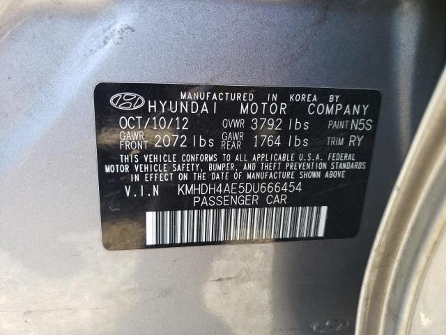 2013 Hyundai Elantra Gls VIN: KMHDH4AE5DU666454 Lot: 54816574