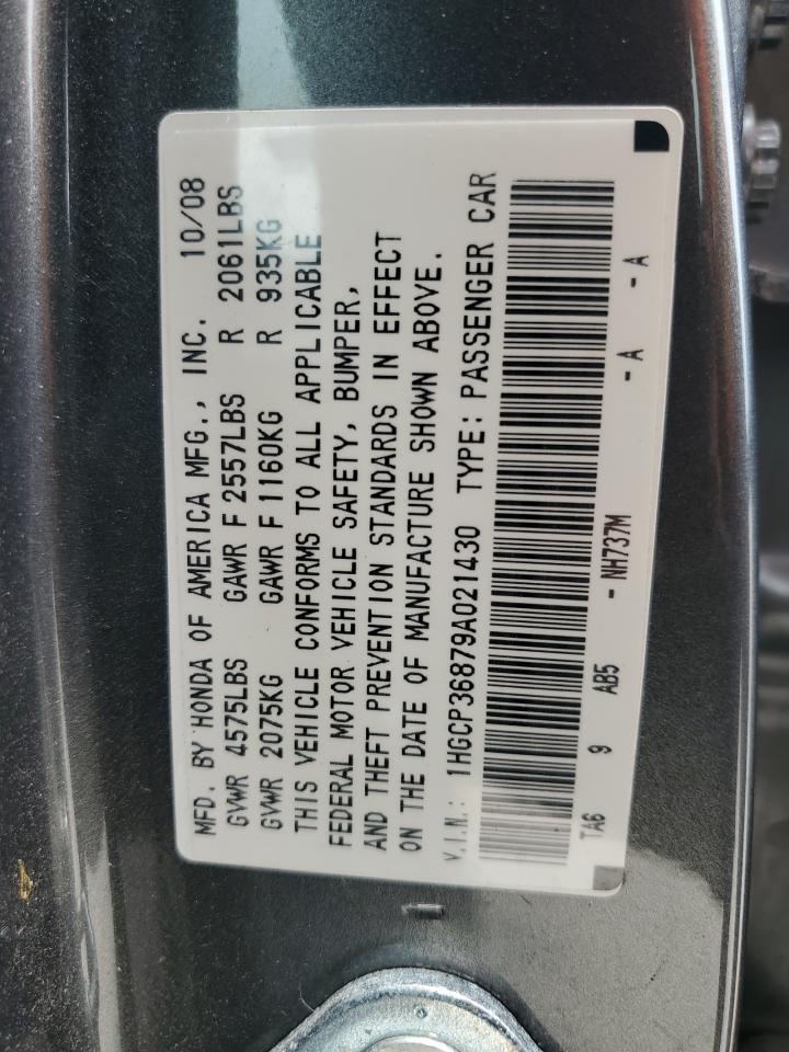 1HGCP36879A021430 2009 Honda Accord Exl