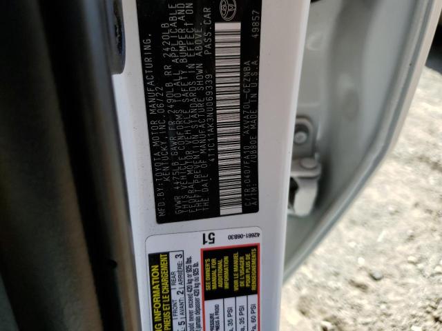 VIN 4T1C11AK3NU069339 2022 Toyota Camry, LE no.12