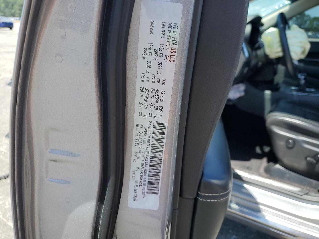 1C4RDJEG9JC101738 2018 Dodge Durango Citadel