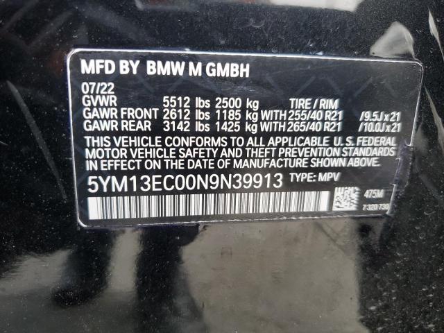 2022 BMW X3 M VIN: 5YM13EC00N9N39913 Lot: 53989784