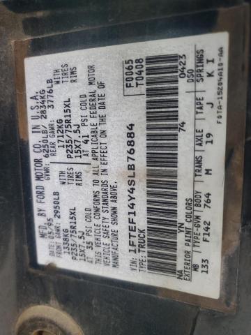 1995 Ford F150 VIN: 1FTEF14Y4SLB76884 Lot: 55193494
