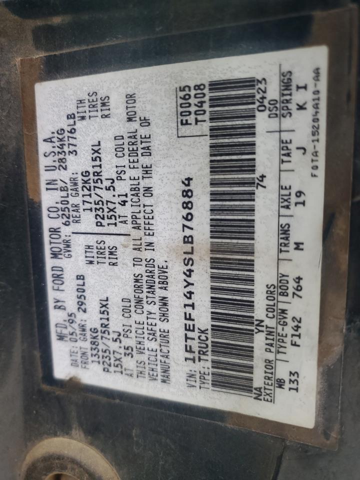 1FTEF14Y4SLB76884 1995 Ford F150