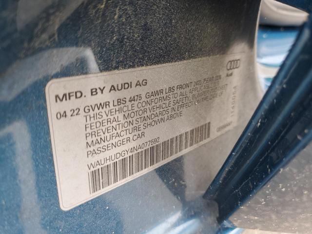 2022 AUDI A3 PREMIUM - WAUHUDGY4NA077592