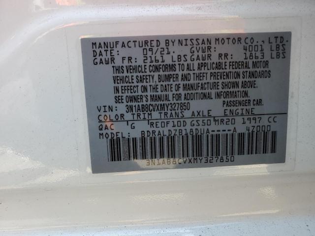 2021 Nissan Sentra Sv VIN: 3N1AB8CVXMY327850 Lot: 53802874